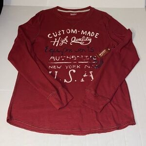 Arizona Jeans Unisex XL Long Sleeve Red NWT Tee Shirt